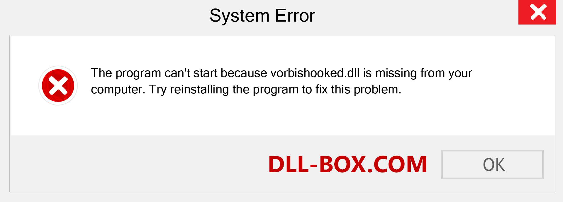  vorbishooked.dll file is missing?. Download for Windows 7, 8, 10 - Fix  vorbishooked dll Missing Error on Windows, photos, images